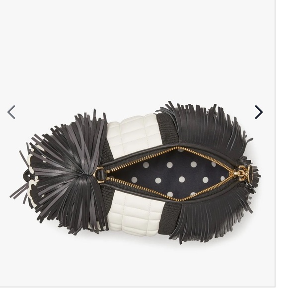 New Kate Spade Shaggy Fringed 3D Dog Crossbody - Picture 4 of 10